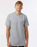 Tultex 299 Unisex Heavyweight Street T-Shirt - Heather Grey - model front
