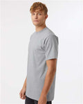 Tultex 299 Unisex Heavyweight Street T-Shirt - Heather Grey - model side