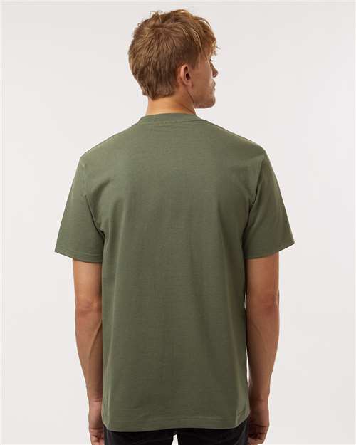 Tultex 299 Unisex Heavyweight Street T-Shirt - Military Green - model back