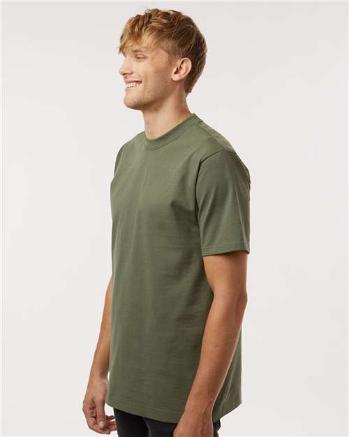 Tultex 299 Unisex Heavyweight Street T-Shirt - Military Green - model side