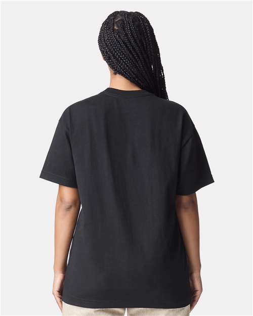 American Apparel 9001 Unisex Super Heavyweight Tee - Black - model back
