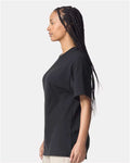 American Apparel 9001 Unisex Super Heavyweight Tee - Black - model side