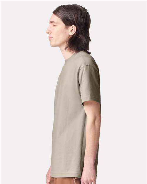 American Apparel 9001 Unisex Super Heavyweight Tee - Bone - model side