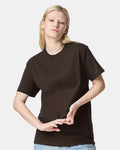 American Apparel 9001 Unisex Super Heavyweight Tee - Brown - model front