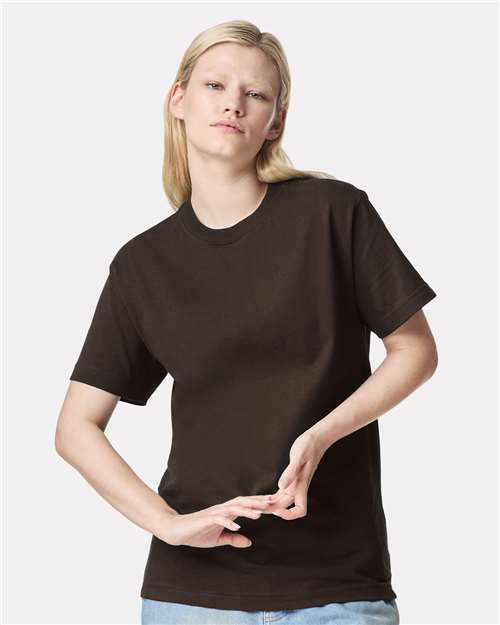 American Apparel 9001 Unisex Super Heavyweight Tee - Brown - model front