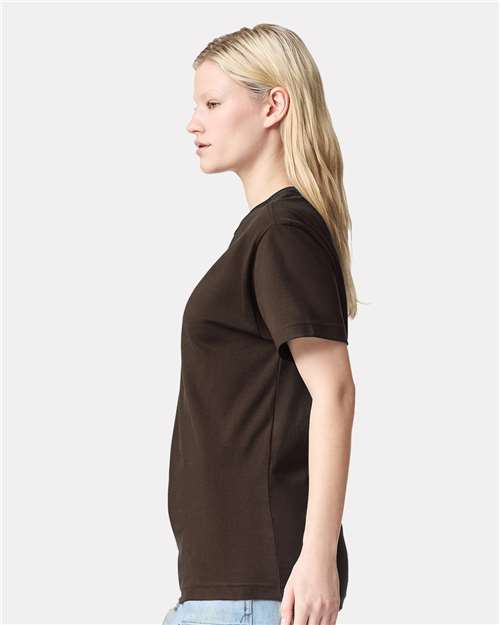 American Apparel 9001 Unisex Super Heavyweight Tee - Brown - model side