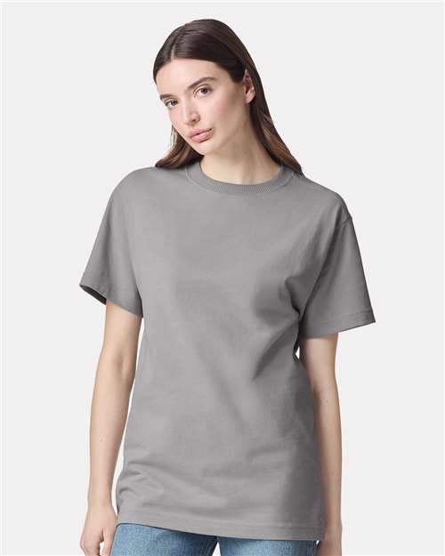 American Apparel 9001 Unisex Super Heavyweight Tee - Gravel - model front