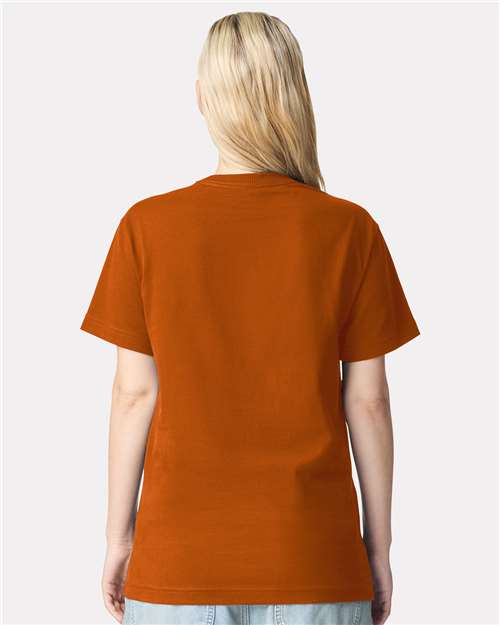 American Apparel 9001 Unisex Super Heavyweight Tee - Rust - model back
