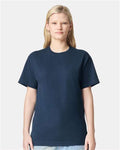 American Apparel 9001 Unisex Super Heavyweight Tee - Sea Blue - model front