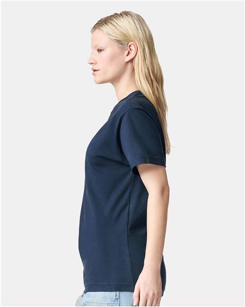 American Apparel 9001 Unisex Super Heavyweight Tee - Sea Blue - model side