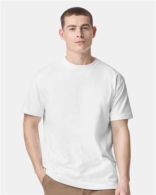 American Apparel 9001 Unisex Super Heavyweight Tee - White - model front