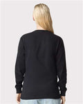 American Apparel 9410 Unisex Super Heavyweight Long Sleeve Pocket Tee - Black - model back