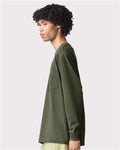 American Apparel 9410 Unisex Super Heavyweight Long Sleeve Pocket Tee - Lieutenant - model side