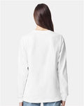 American Apparel 9410 Unisex Super Heavyweight Long Sleeve Pocket Tee - White - model back