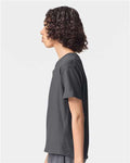 American Apparel 2001Y Youth Fine Jersey Tee - Asphalt - model side