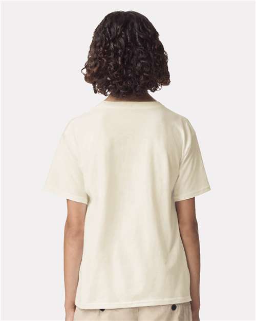 American Apparel 2001Y Youth Fine Jersey Tee - Cream - model back