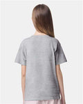 American Apparel 2001Y Youth Fine Jersey Tee - Heather Grey - model back