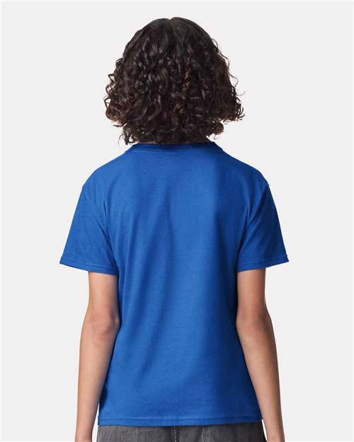American Apparel 2001Y Youth Fine Jersey Tee - Royal Blue - model back