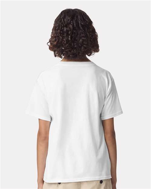 American Apparel 2001Y Youth Fine Jersey Tee - White - model back