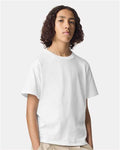 American Apparel 2001Y Youth Fine Jersey Tee - White - model front