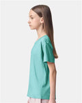 American Apparel 2001Y Youth Fine Jersey Tee - Celadon - model side