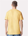 American Apparel 2001 Unisex Fine Jersey Tee - Panna Cotta - model back
