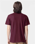 American Apparel 2001 Unisex Fine Jersey Tee - Burgundy - model back