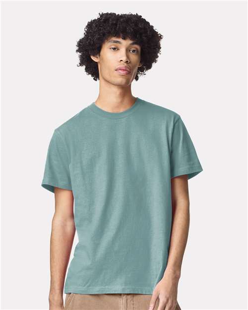American Apparel 2001 Unisex Fine Jersey Tee - Arctic - model front