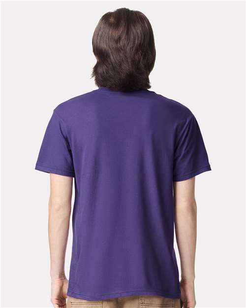 American Apparel 2001 Unisex Fine Jersey Tee - Grape - model back