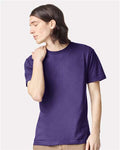 American Apparel 2001 Unisex Fine Jersey Tee - Grape - model front