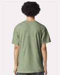 American Apparel 2001 Unisex Fine Jersey Tee - Sage - model back