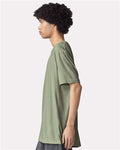 American Apparel 2001 Unisex Fine Jersey Tee - Sage - model side