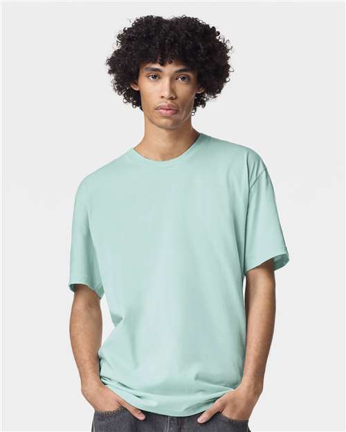 American Apparel 2001 Unisex Fine Jersey Tee - Sea Spray - model front