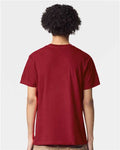 American Apparel 2001 Unisex Fine Jersey Tee - Cardinal - model back