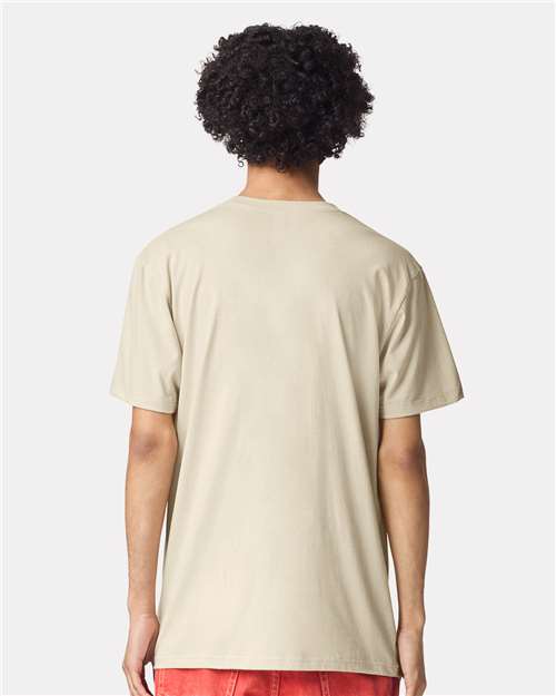 American Apparel 2001CVC Unisex CVC Tee - Heather Cream - model back