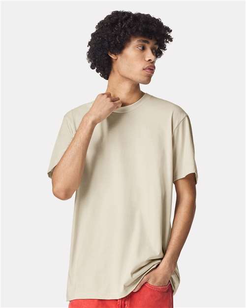 American Apparel 2001CVC Unisex CVC Tee - Heather Cream - model front