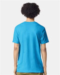 American Apparel 2001CVC Unisex CVC Tee - Heather Teal - model back