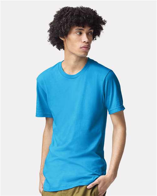 American Apparel 2001CVC Unisex CVC Tee - Heather Teal - model front