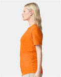 American Apparel 2001CVC Unisex CVC Tee - Heather Orange - model side