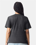 American Apparel 2001CVC Unisex CVC Tee - Heather Black - model back