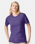 American Apparel 2001CVC Unisex CVC Tee - Heather Purple - model front