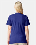 American Apparel 2001CVC Unisex CVC Tee - Heather Lapis - model back