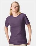 American Apparel 2001CVC Unisex CVC Tee - Heather Grape - model front