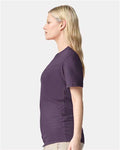 American Apparel 2001CVC Unisex CVC Tee - Heather Grape - model side