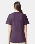American Apparel 2001CVC Unisex CVC Tee - Heather Eggplant - model back