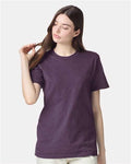 American Apparel 2001CVC Unisex CVC Tee - Heather Eggplant - model front