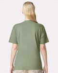 American Apparel 2001CVC Unisex CVC Tee - Heather Sage - model back