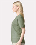American Apparel 2001CVC Unisex CVC Tee - Heather Sage - model side
