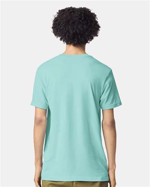 American Apparel 2001CVC Unisex CVC Tee - Heather Celadon - model back