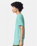 American Apparel 2001CVC Unisex CVC Tee - Heather Celadon - model side